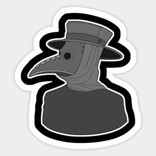 Plague Doctor Classic Bust Design Sticker